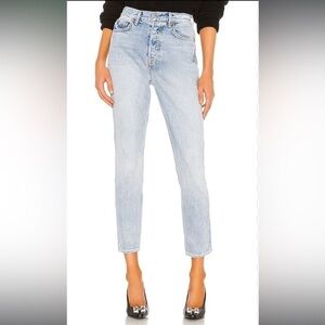 GRLFRND Super High Rise SHR Karolina in Reach Out Light Wash Size 27 Button Fly
